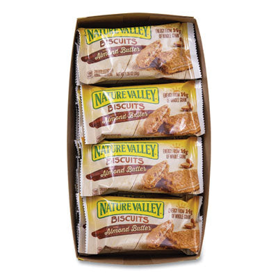 OFXSN47879 Biscuits, Almond Butter, 1.35 oz Pouch, 16/Box GENERAL MILLS