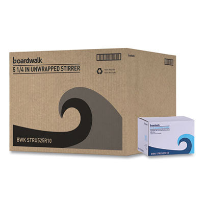 BWKSTRU525R10 Single-Tube Stir-Straws,5.25", Polypropylene, Red, 1,000/pack, 10 Packs/carton