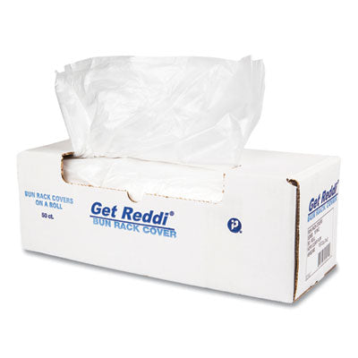IBSBR52X80 Bun Rack/Pan Cover Film, 52 x 80, 1-Rack, 15 Micron, Clear, 50/Carton INTEGRATED BAGGING SYSTEMS