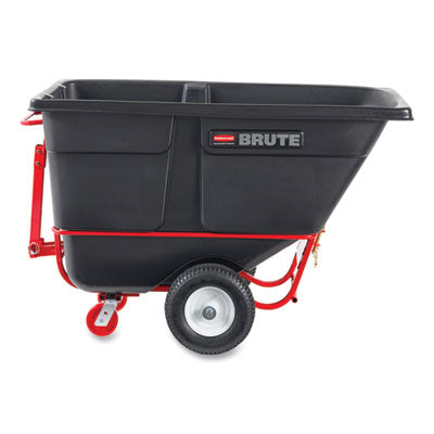RCPFG131641BLA 1 cu yd BRUTE Rotomolded Towable Tilt Truck, 2,100 lb Capacity, Black