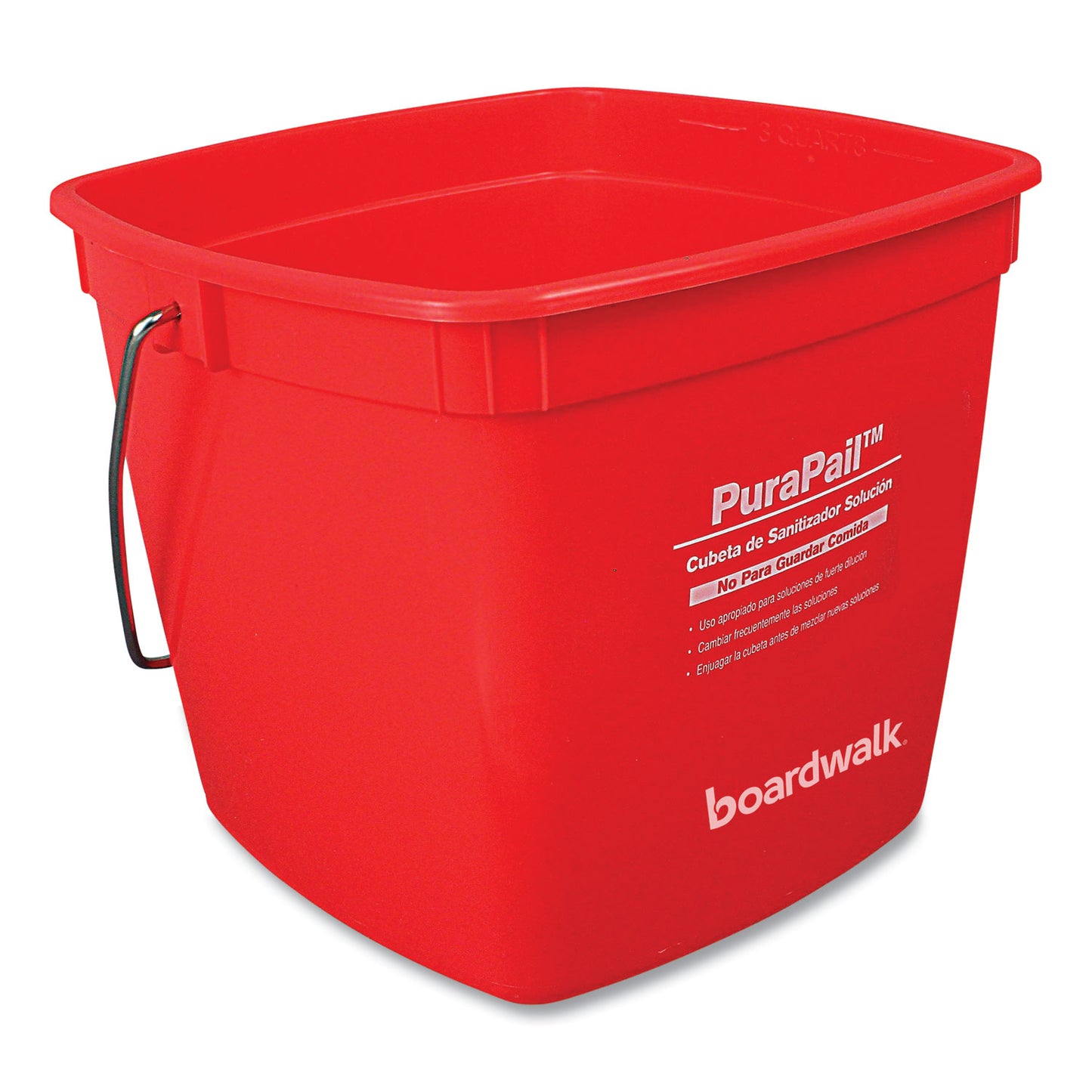 BWK6QTREDBKT PuraPail, 6 qt, Polypropylene, Red/White
