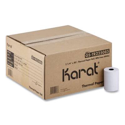 KRTGSTR225085 Thermal Paper Rolls, 2.25" x 85 ft, White, 50 Rolls/Carton KARAT BY LOLLICUP