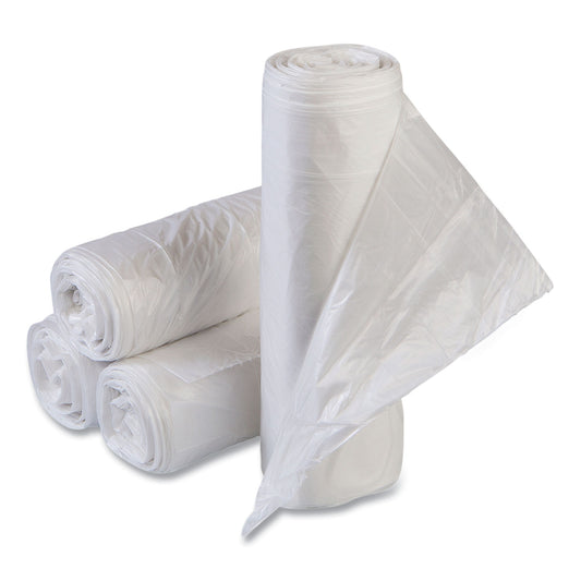 IBSSLW3858SPNS Low-Density Commercial Can Liners, 60 gal, 1.15 mil, 38" x 58", Clear, Interleaved Roll, 20 Bags/Roll, 5 Rolls/Carton