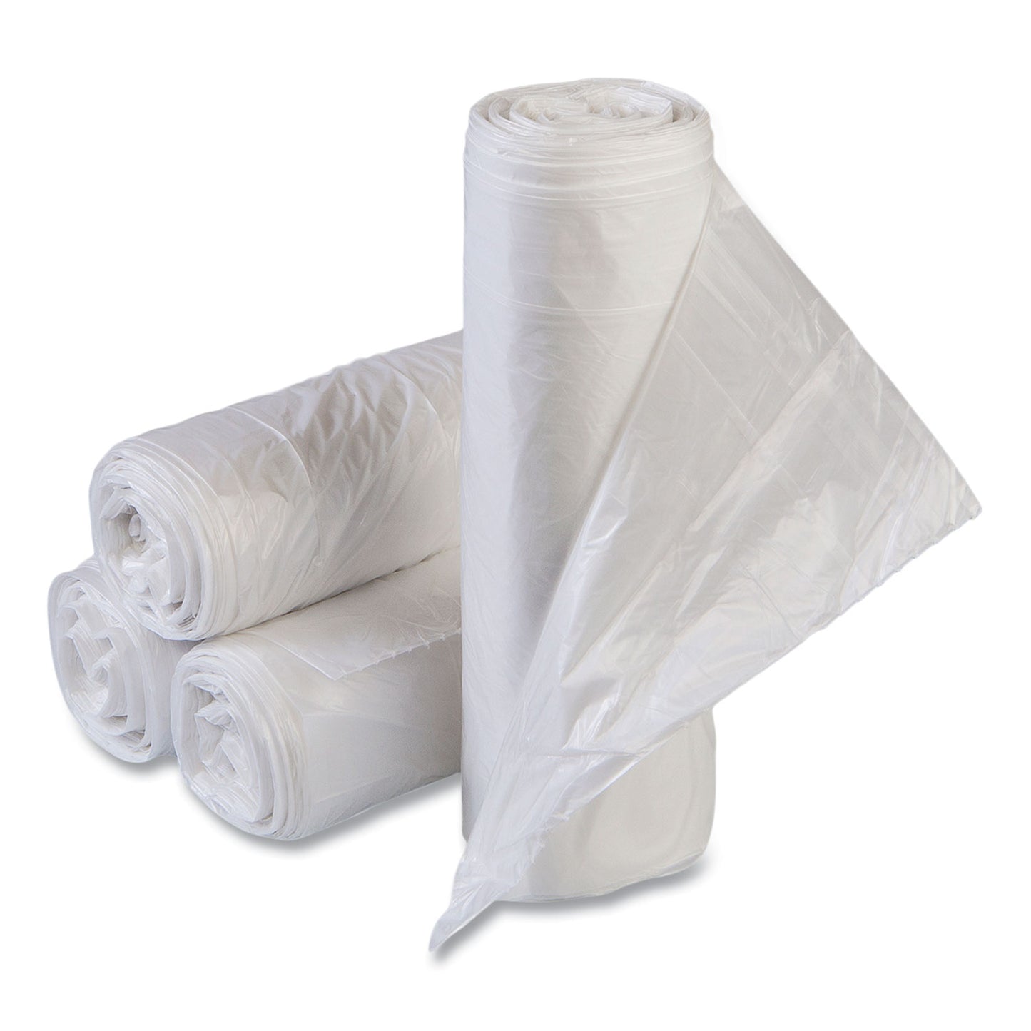 IBSVALH3340N11 High-Density Commercial Can Liner Value Pack, 33 gal, 10 mic, 33" x 39", Clear, Interleaved Roll, 25 Bags/Roll, 20 Rolls/CT