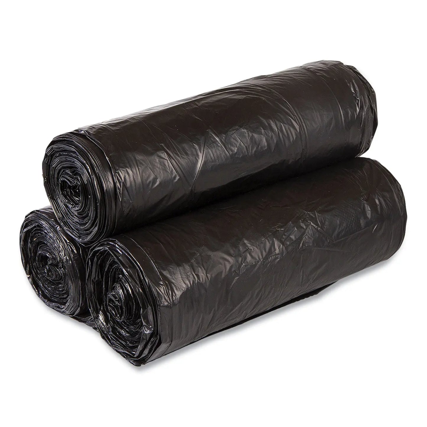 IBSVALH4348K22 High-Density Commercial Can Liner Value Pack, 56 gal, 19 mic, 43" x 46", Black, Interleaved Roll, 25 Bags/Roll, 6 Rolls/CT Inteplast Group