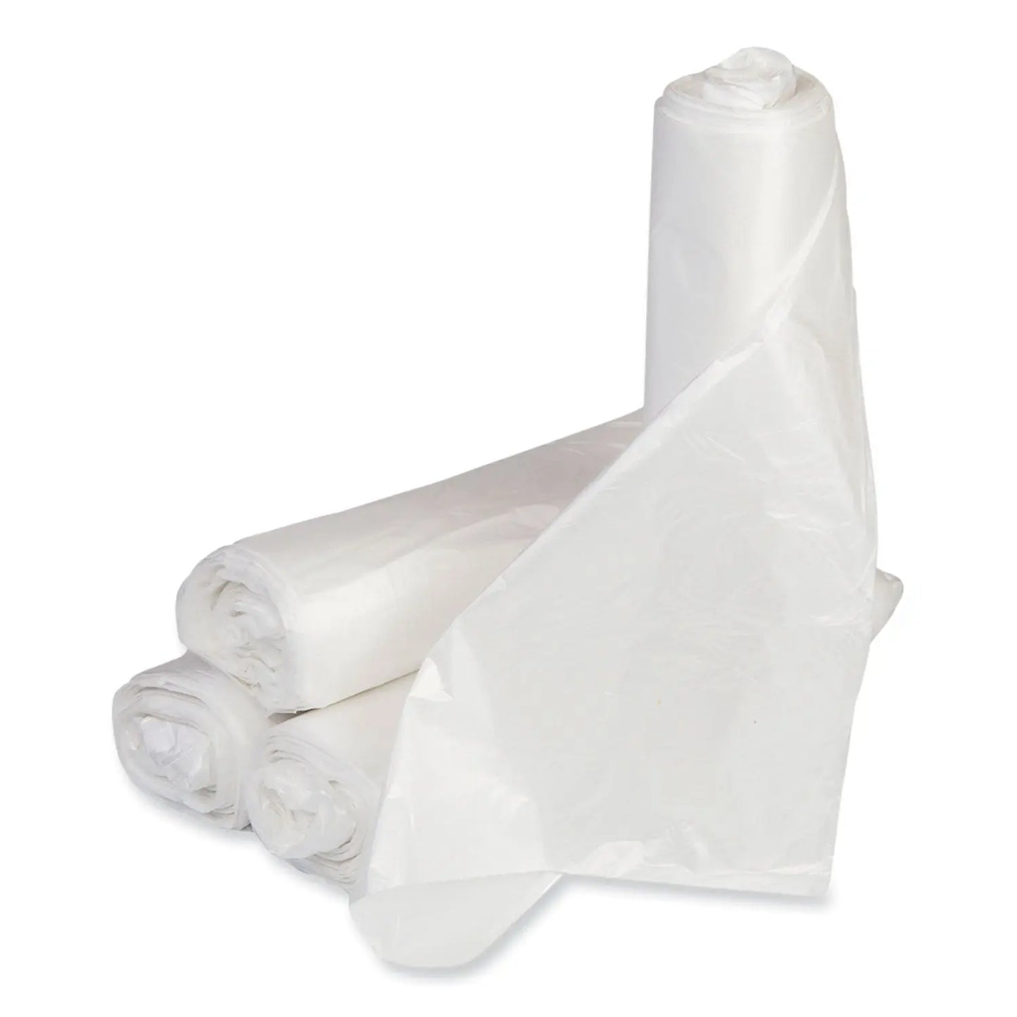 IBSSL2432XHW Low-Density Commercial Can Liners, 16 gal, 0.5 mil, 24" x 32", White, Interleaved Roll, 50 Bags/Roll, 10 Rolls/Carton Inteplast Group
