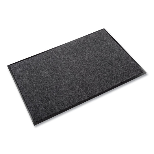 CWNET0048CH EcoStep Wiper Mat, Rectangular, Charcoal Gray Cut Pile Surface, 48" x 96"