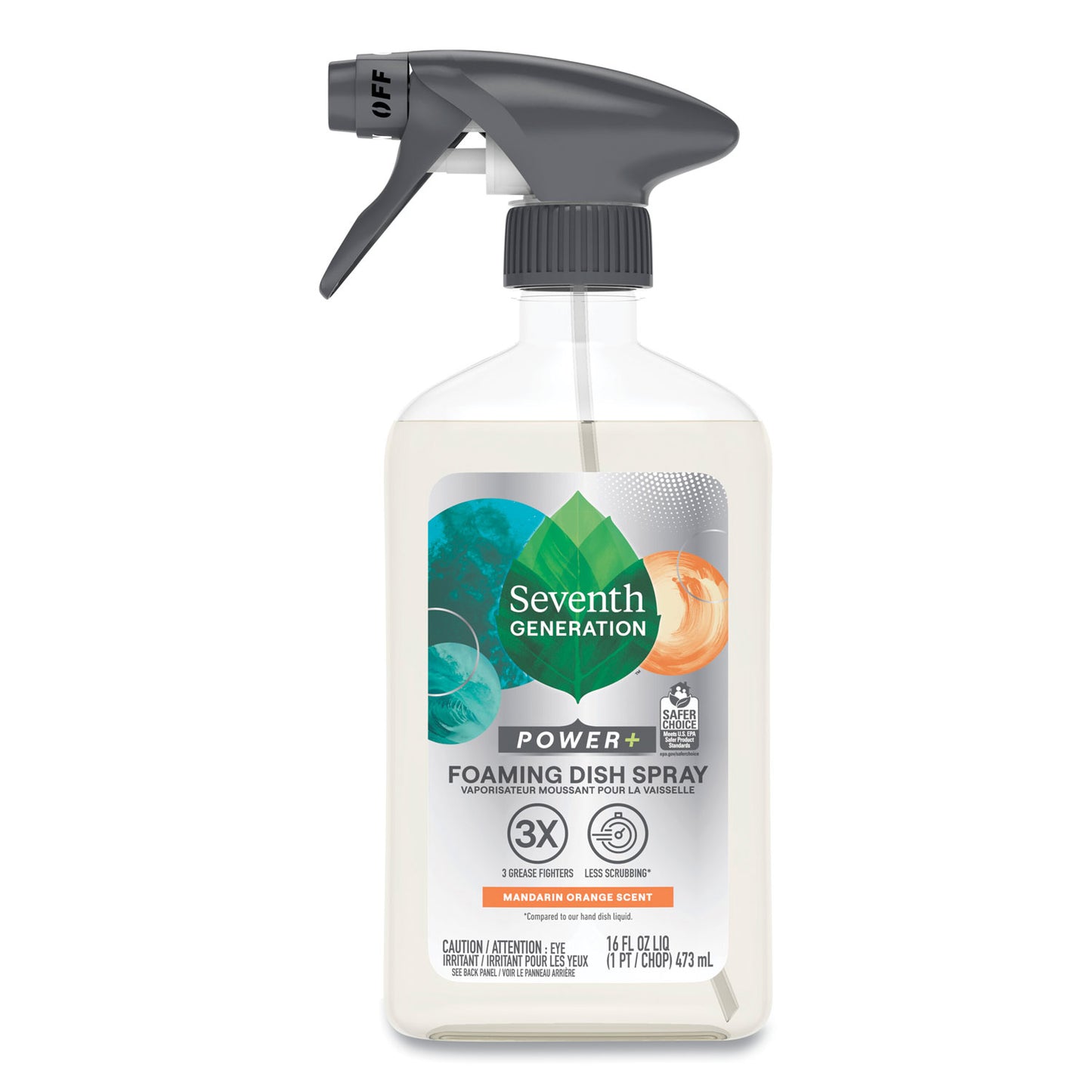 SEV45169CT Foaming Dish Spray, Mandarin Orange Scent, 16 oz Bottle, 6/Carton