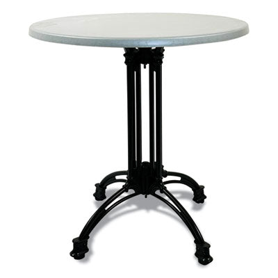 JMC106C36R2 Topalit Tables, Round, 36" dia x 29"h, Silver Top, Black Aluminum Base/Legs