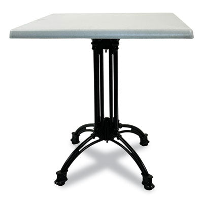 JMC106C32322 Topalit Tables, Square, 32 x 32 x 29, Silver Top, Black Aluminum Base/Legs