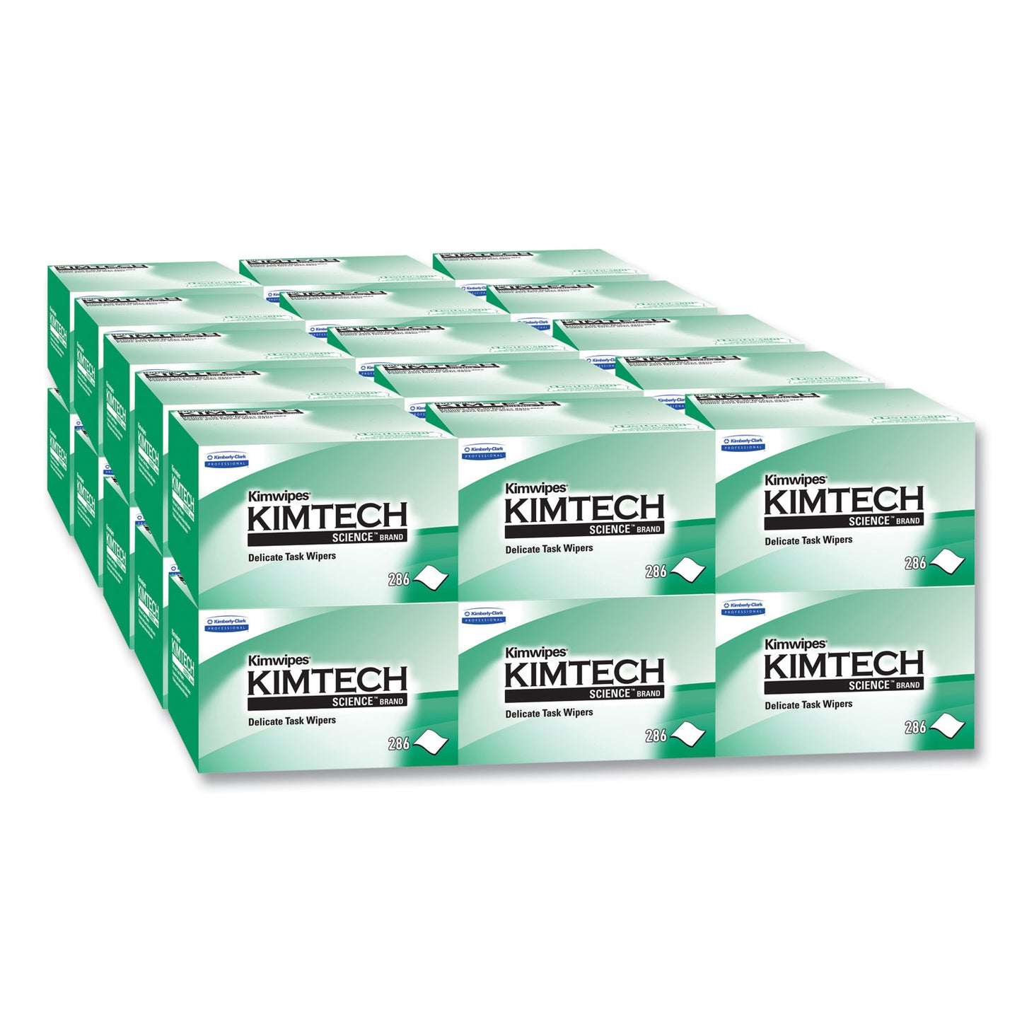 KCC34120 Kimwipes Delicate Task Wipers, 1-Ply, 4.4 x 8.4, Unscented, White, 280/Box, 30 Boxes/Carton Kimtech
