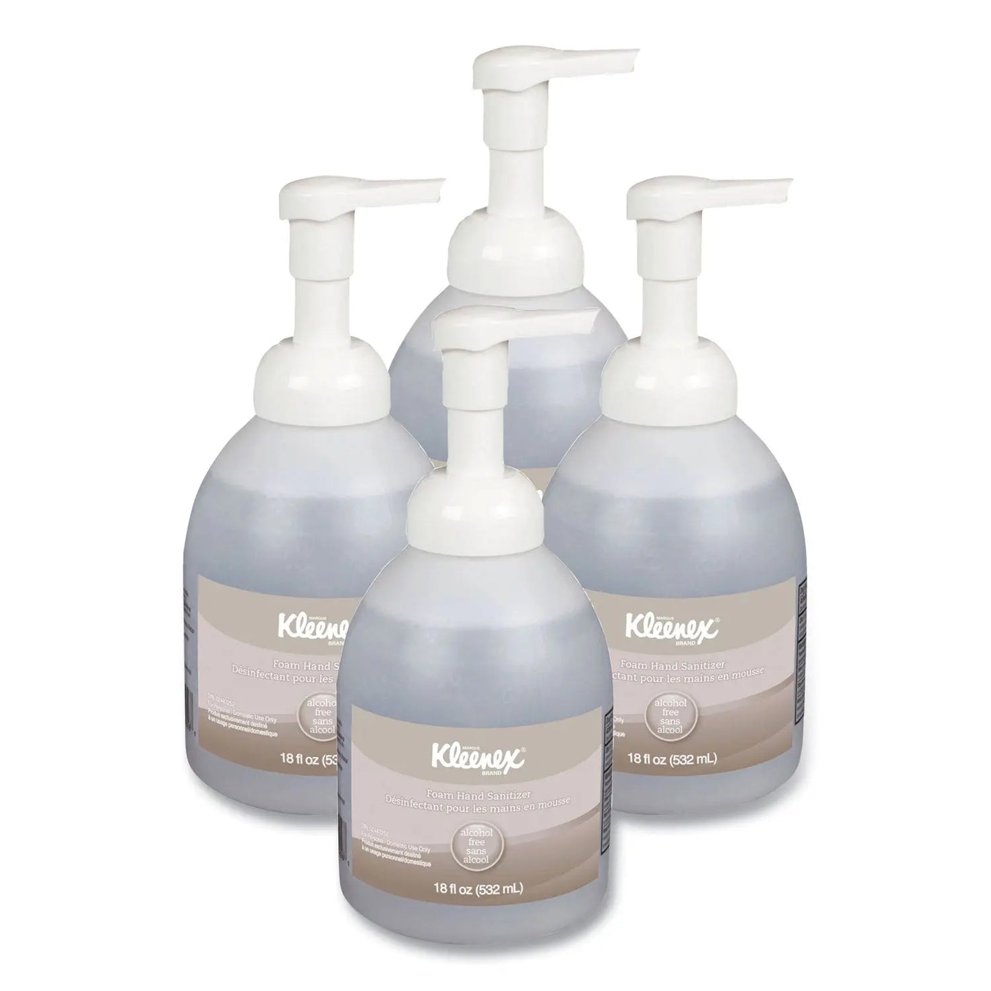 KCC45827CT Alcohol-Free Foam Hand Sanitizer, 18 Oz Pump Bottle, Fragrance-Free, 4/carton Kleenex