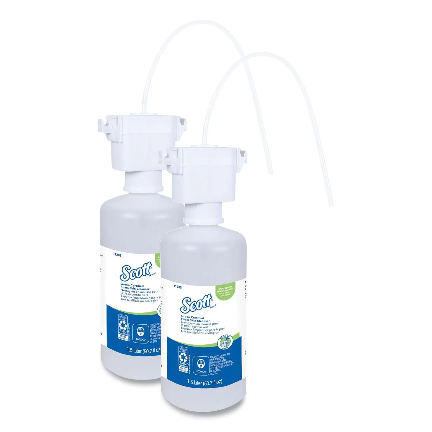 KCC11285 Essential Green Certified Foam Skin Cleanser Refill, Fragrance-Free, 1,500 mL, 2/Carton Scott
