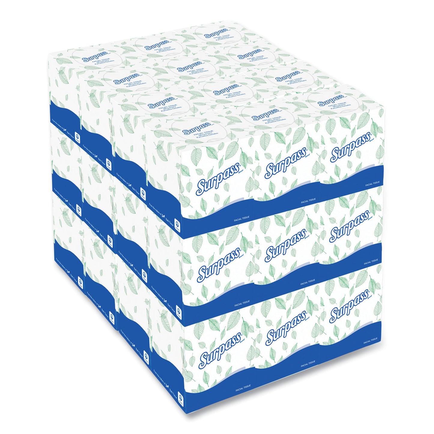 KCC21320 Facial Tissue for Business, Pop-Up Box, 2-Ply, White, 90 Sheets/Box, 36 Boxes/Carton Surpass