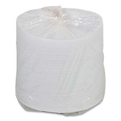 PCT0TH10009 Placesetter Satin Non-Laminated Foam Dinnerware, Plate, 9" dia, White, 125/Pack, 4 Packs/Carton