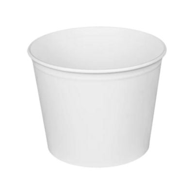 KRTCFB85W Food Bucket, 85 oz, 7.36" Diameter x 6" h, White, Paper, 180/Carton KARAT BY LOLLICUP