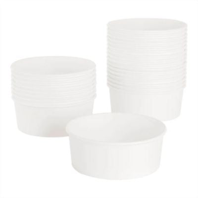 KRTFPPSB32 Food Bucket, 32 oz, 6.5" Diameter x 2.4" h, White, Paper, 360/Carton KARAT BY LOLLICUP