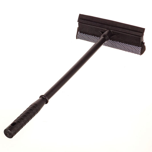 UNGAUSQ0 Auto Squeegee, 8" Rubber Blade, 8" Mesh Scrubber, 21" Plastic Handle with Grip, Black, 20/Carton