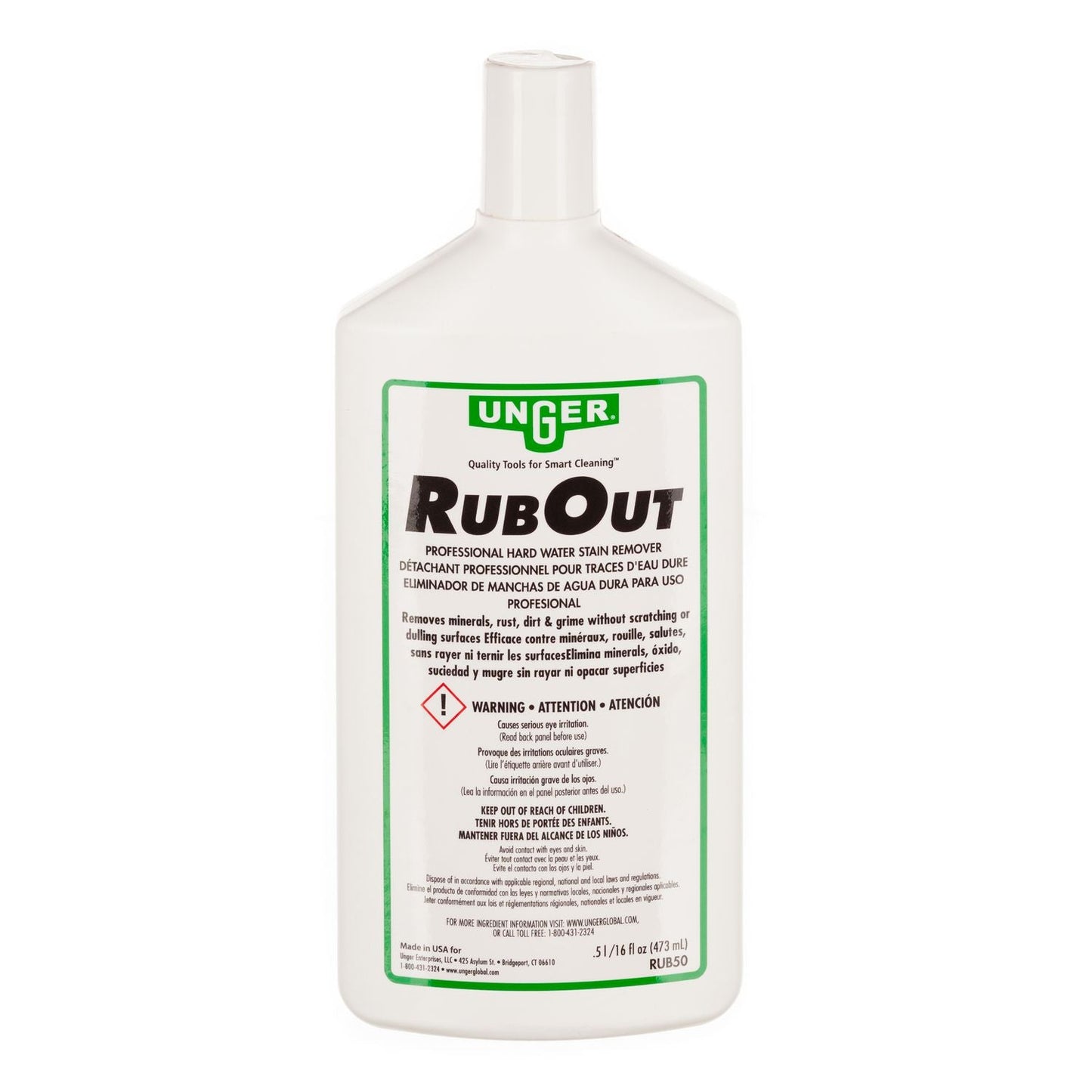 UNGRUB50 RubOut Glass Cleaner, 16 oz Bottle, 12/Carton Unger
