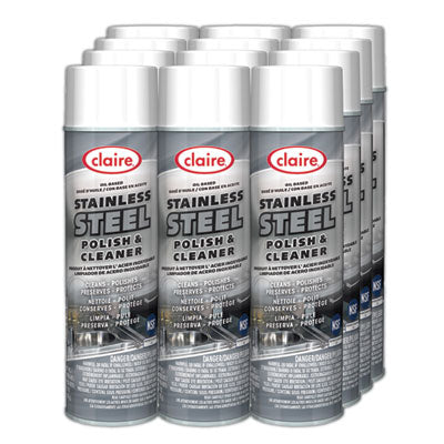 CGC841EA Stainless Steel Polish and Cleaner, Lemon Scent, 15 oz Aerosol Spray PLZ CORP