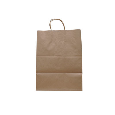TDPTKNTAOUDE Take Out Twist Handle Bag, Rope Handles, 12" x 9" x 15.75", Kraft, 200/Carton