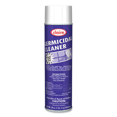 CGC876 Germicidal Cleaner, Country Fresh Scent, 19 oz Aerosol Spray, 12/Carton PLZ CORP