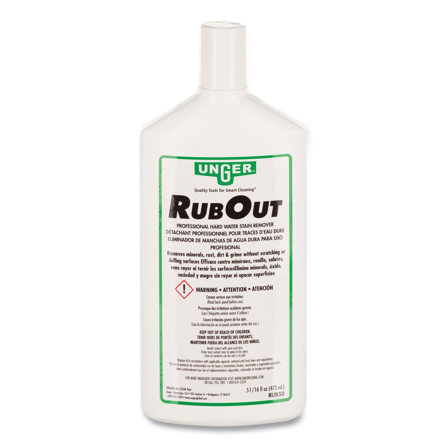 UNGRUB50EA RubOut Glass Cleaner, 16 oz Bottle Unger