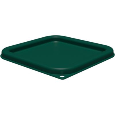 CFS1197008 Squares Food Storage Container Lid, 7.31 x 7.31 x 0.63, Forest Green, Plastic