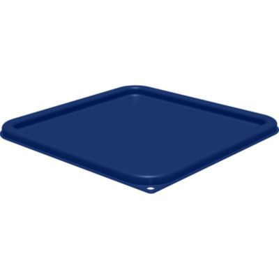 CFS1197260 Squares Food Storage Container Lid, 11.38 x 11.38 x 0.63, Blue, Plastic