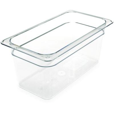 CFS3066207 StorPlus Polycarbonate Food Pan, 5.7 qt, 6.88 x 12.75 x 6, Clear, Plastic CFS BRANDS
