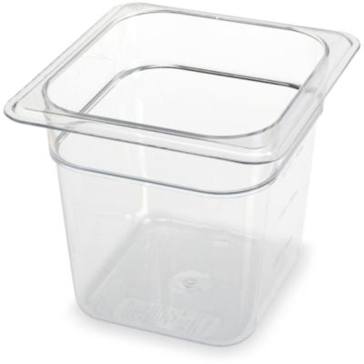 CFS3068507 StorPlus Polycarbonate Food Pan, 2.5 qt, 6.38 x 6.75 x 6, Clear, Plastic