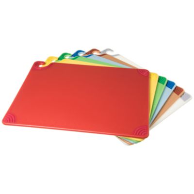 SJMCBG1824KC Saf-T-Grip Cutting Board, Assorted Colors, 24 x 18 x 0.5, 6/Pack