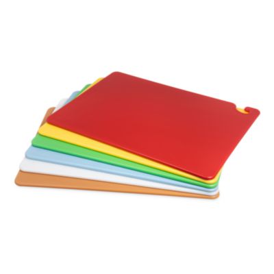 SJMCB1824KC Cut-N-Carry Color Cutting Board with Molded-In Ruler, Assorted Colors, 6/Pack CFS BRANDS
