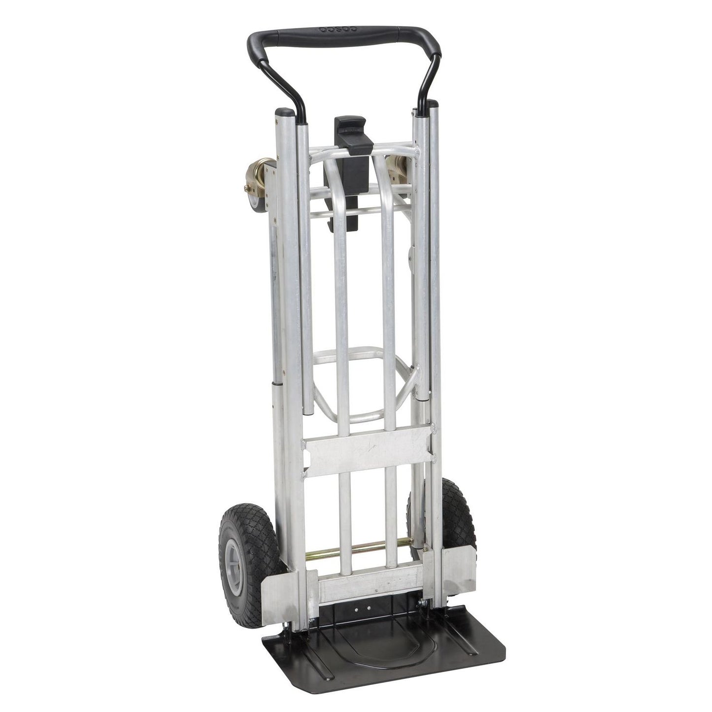 CSC12323ASB1E Heavy Duty 4-in-1 Truck, Supports 800 lb (Hand Truck) 1,000 lb (Cart/Platform Truck), 19.69" x 18.7" x 48.31", Silver/Black