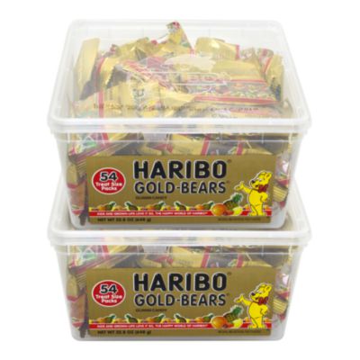 GRR60004073 Goldbears Gummi Candy, Assorted Flavors, 0.4 oz Pouch, 54/Tub, 2 Tubs/Carton