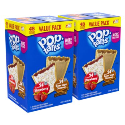 GRR60004083 Pop Tarts, Brown Sugar Cinnamon/Strawberry, 2/Pouch, 24 Pouches Box, 2 Boxes/Carton