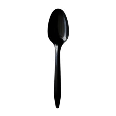BWKSPOONBLPP Mediumweight Polypropylene Cutlery, Spoon, Plastic, Black, 1,000/Carton