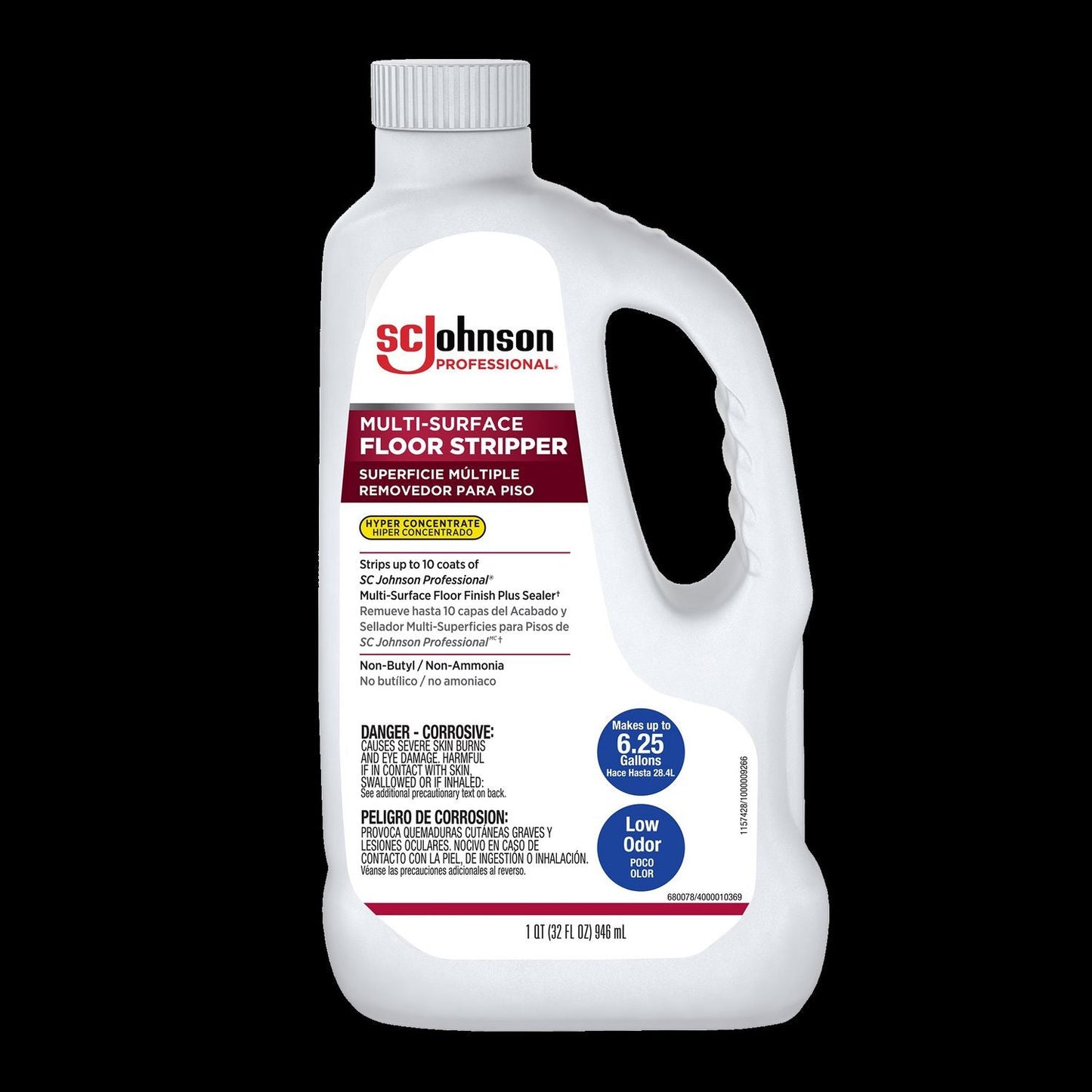 SJN680078 Hyper Concentrate Floor Stripper, Fresh Scent, 32 oz Bottle, 6/Carton SC Johnson Professional
