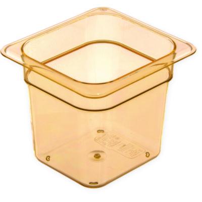 CFS3088513 StorPlus High Heat Food Pan, 2.5 qt, 6.38 x 6.75 x 6, Amber, Plastic