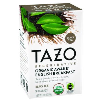 TZO00303 Tea Bags, Organic Awake English Breakfast, 16/Box, 6 Boxes/Carton