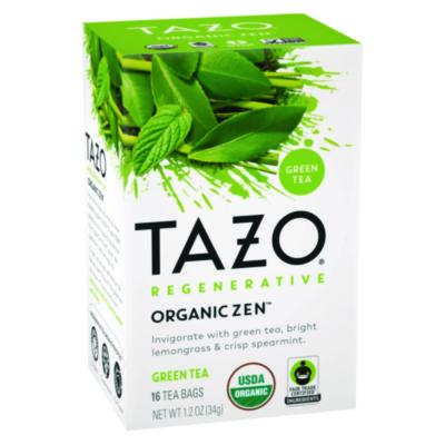 TZO00309 Tea Bags, Organic Zen, 16/Box, 6 Boxes/Carton