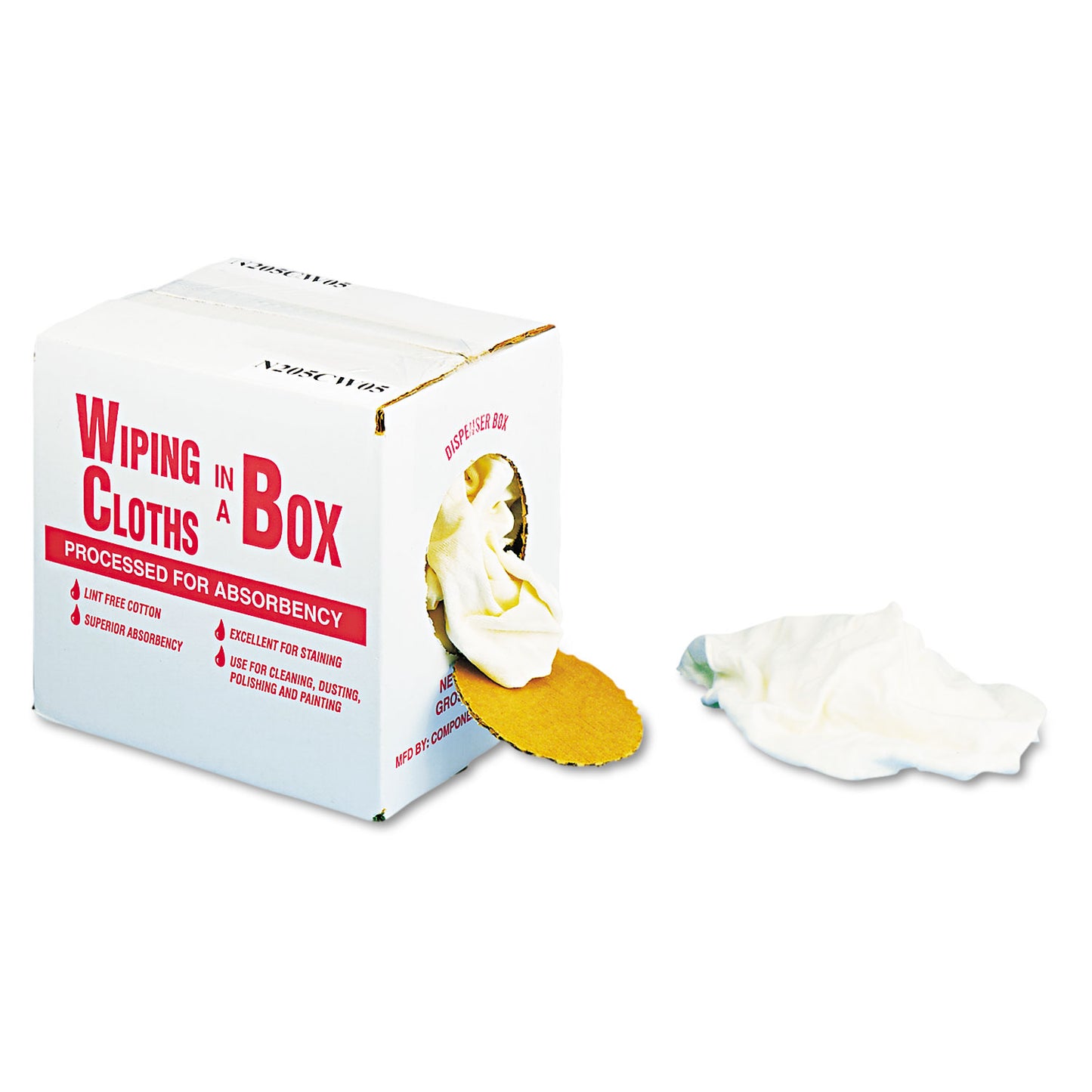 UFSN205CW05 Multipurpose Reusable Wiping Cloths, Cotton, 5 lb Box, Assorted Sizes and Colors