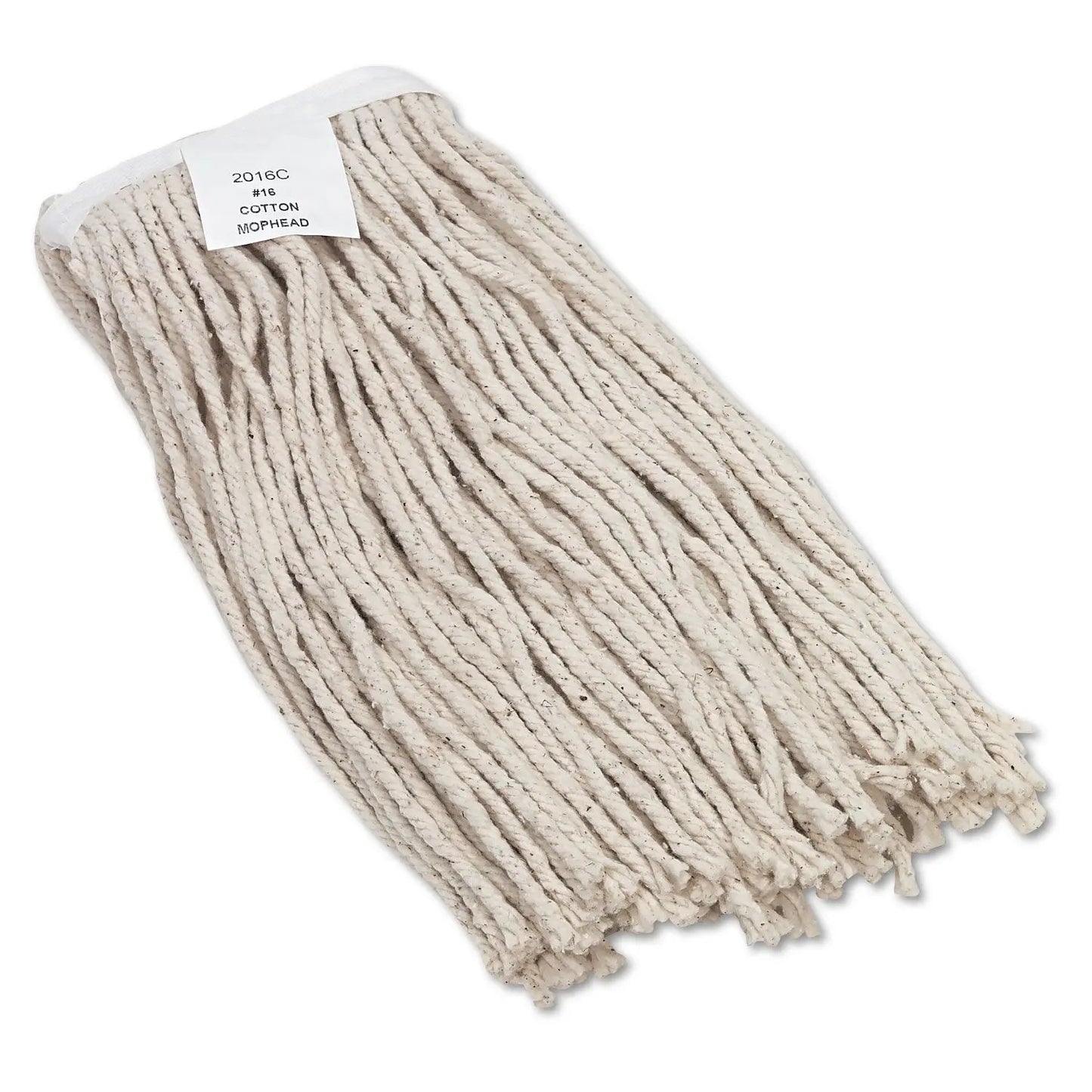 BWK2016CEA Cut-End Wet Mop Head, Cotton, #16 Size, White Boardwalk