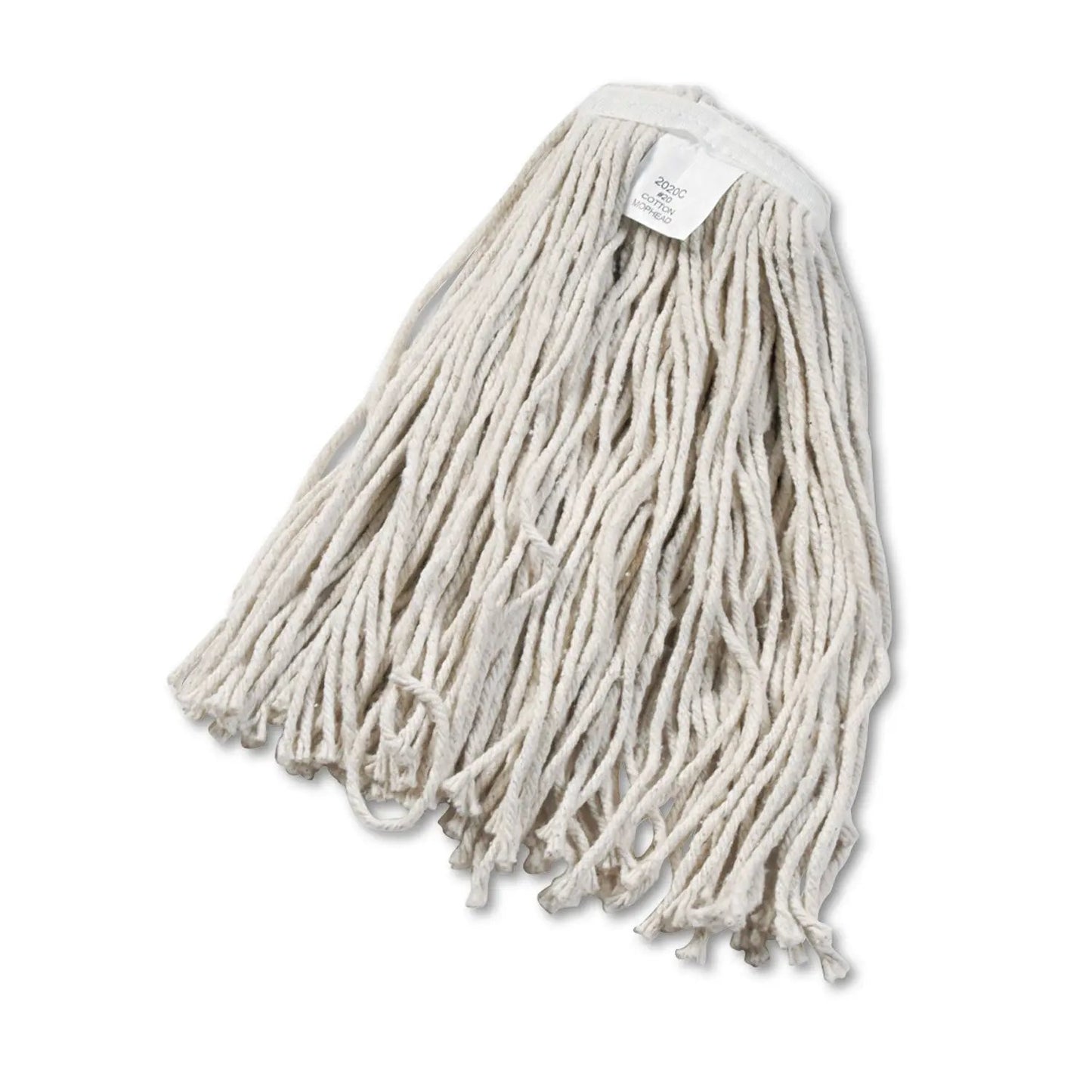BWK2020CEA Cut-End Wet Mop Head, Cotton, #20, White Boardwalk
