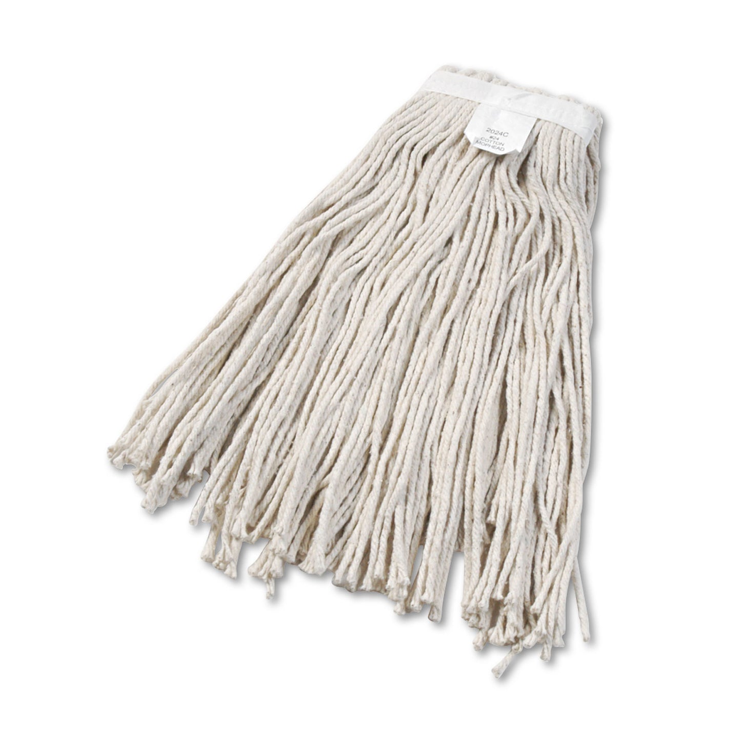 BWK2024CEA Cut-End Wet Mop Head, Cotton, #24, White