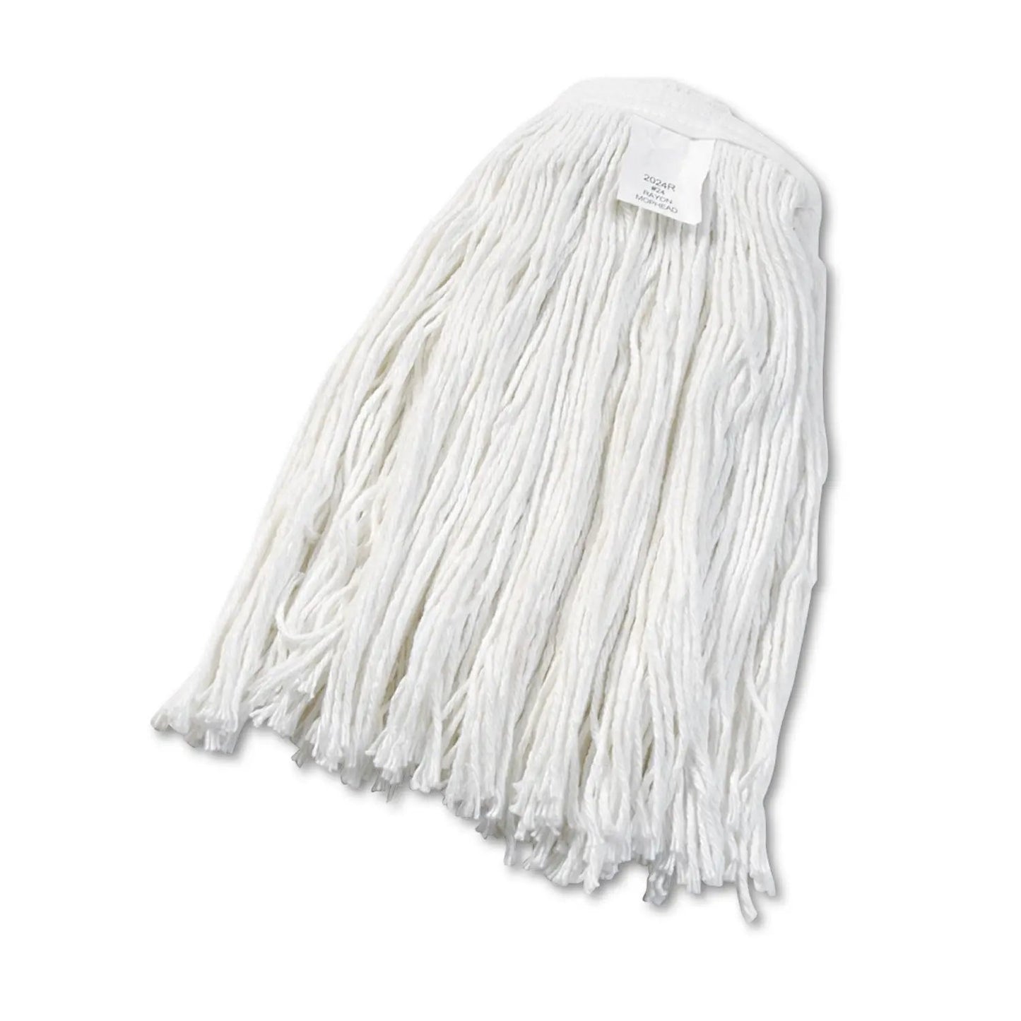 BWK2024REA Cut-End Wet Mop Head, Rayon, #24, White Boardwalk