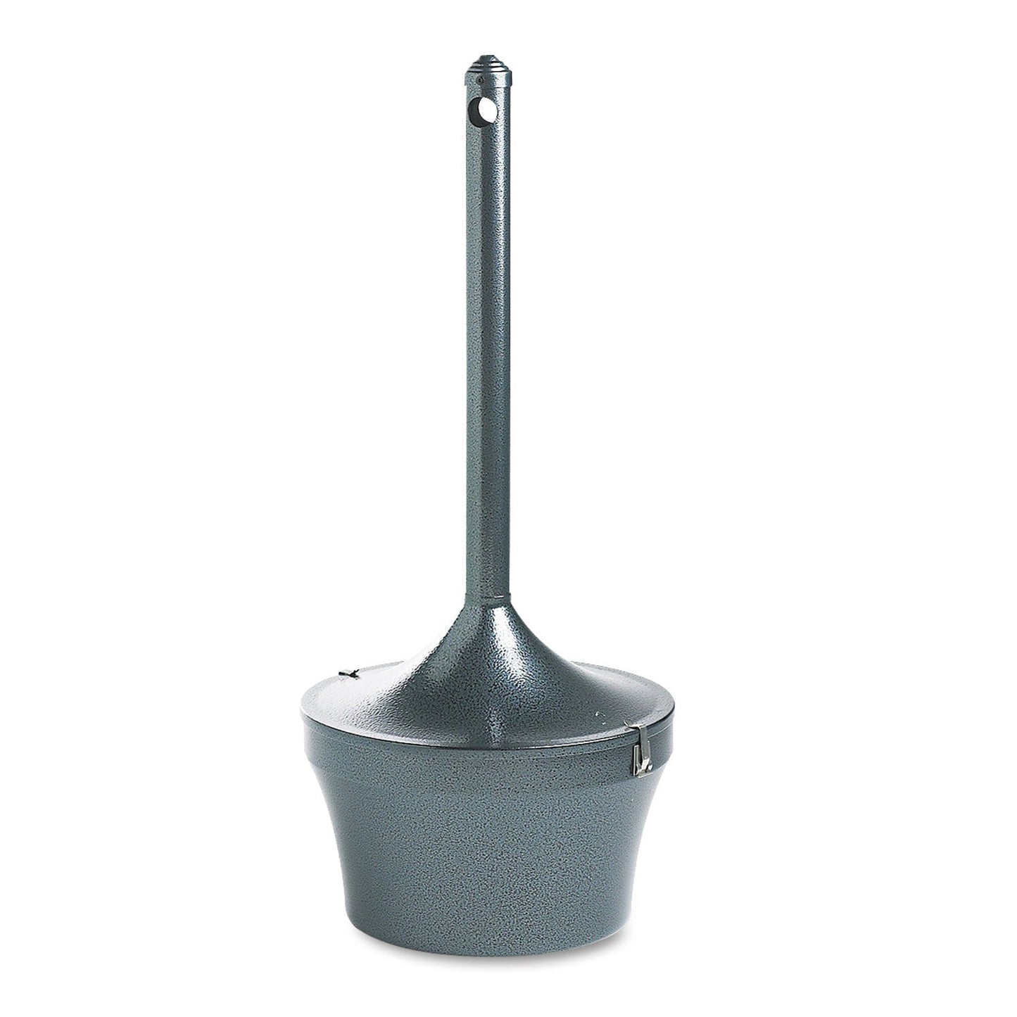 RCPR1639EHGR Aladdin Smokers' Station, Round, Steel, 4.5 gal, 16 dia x 38.75, Charcoal RUBBERMAID COMMERCIAL PROD.