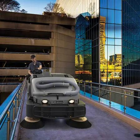 Advance SW8000 Rider Sweeper Professional Commercial Ride-On Sweeper Advance