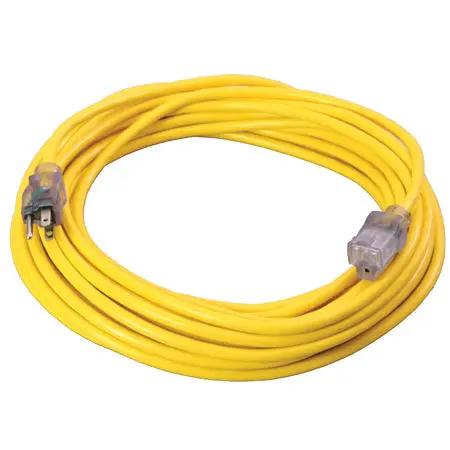 CW-D16619050 Pro Power 16/3 SJTW Lighted Extension Cord - 50', Yellow Century
