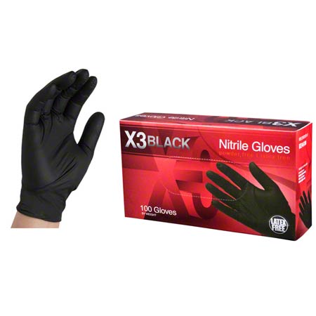 AMX-BX3 Ammex X3 Nitrile Glove Disposable Protective Gloves for Medical & Industrial Use